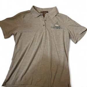 Gray Polo Shirt with Embroidered Logo
